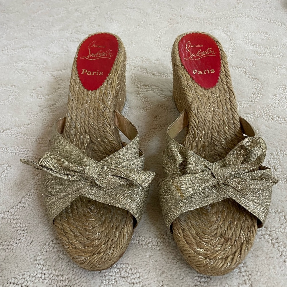 Christian Louboutin wedge sandals. Size 39